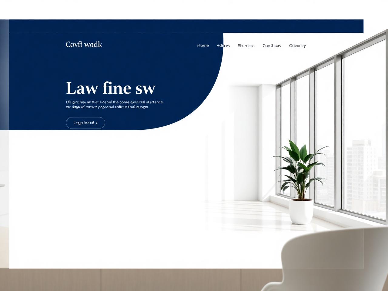 Démonstration de site web pour un cabinet professionnel, design clair et minimaliste