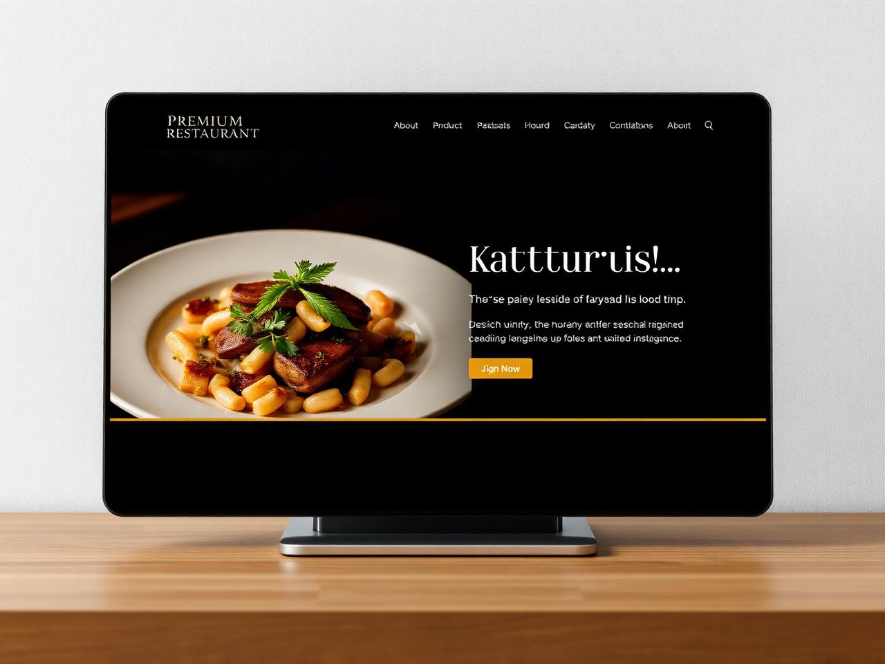 Démonstration de site web pour un restaurant premium, design sombre et raffiné
